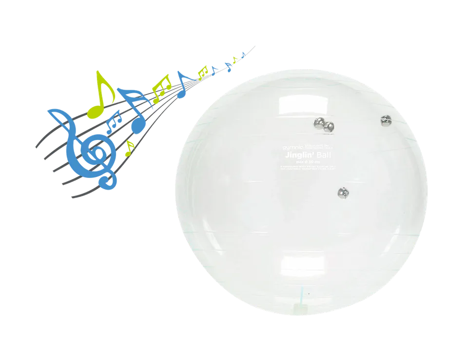 gymnic-jinglin-ball-klangball-transparent-mit-gl-ckchen image 1