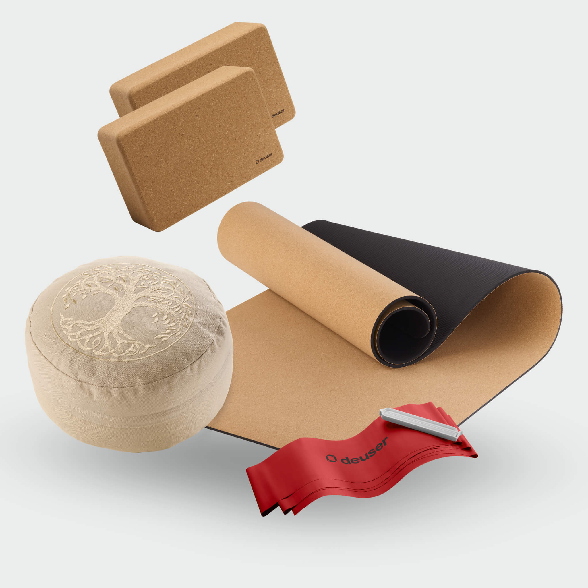 deuser-zen-master-yoga-set-mit-korkmatte-kissen-und-block image 1