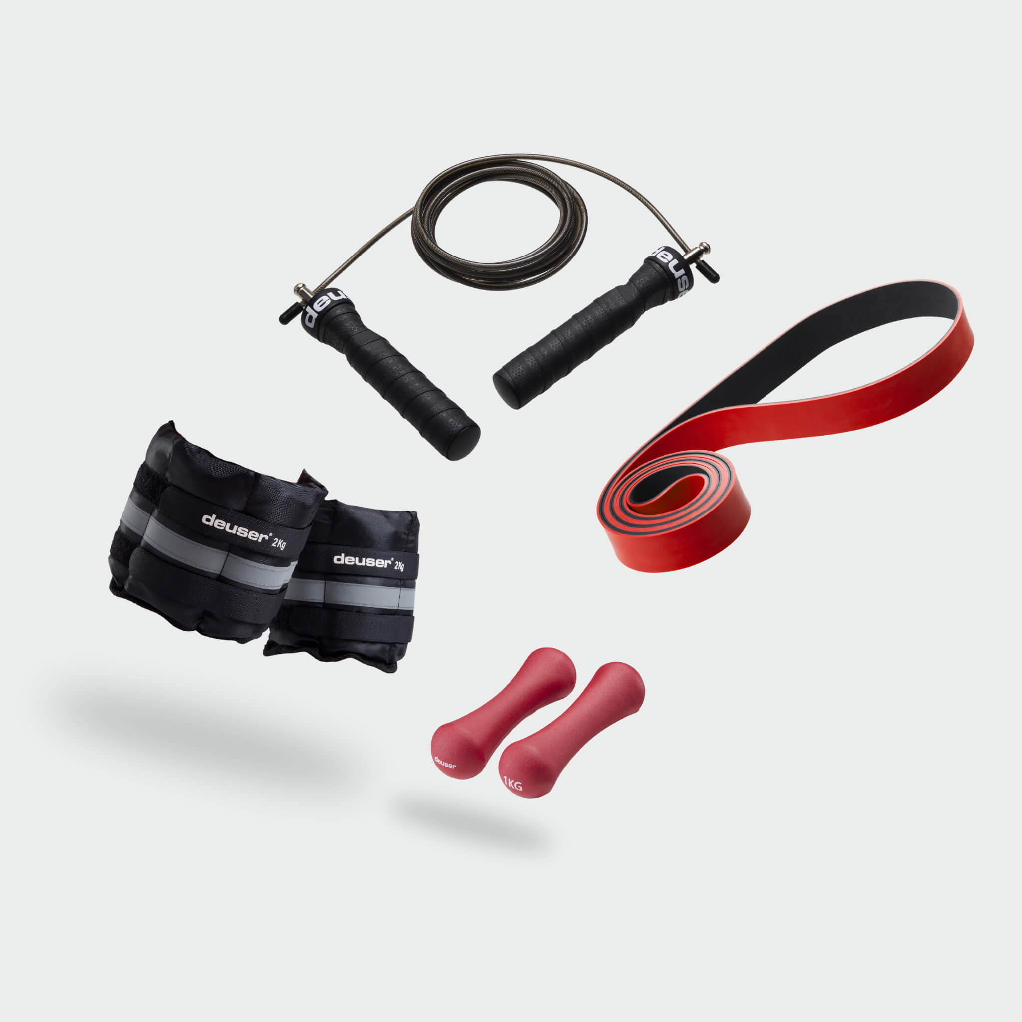 deuser-calisthenics-strength-kit-kraft-set-mit-power-speed-rope-neopren-kurzhant image 1