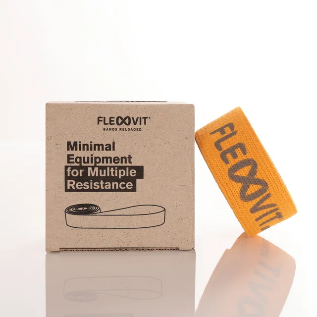 flexvit-revolve-xx-light-honiggelb-1-5-textil-fitnessband-in-geschenkbox image 1