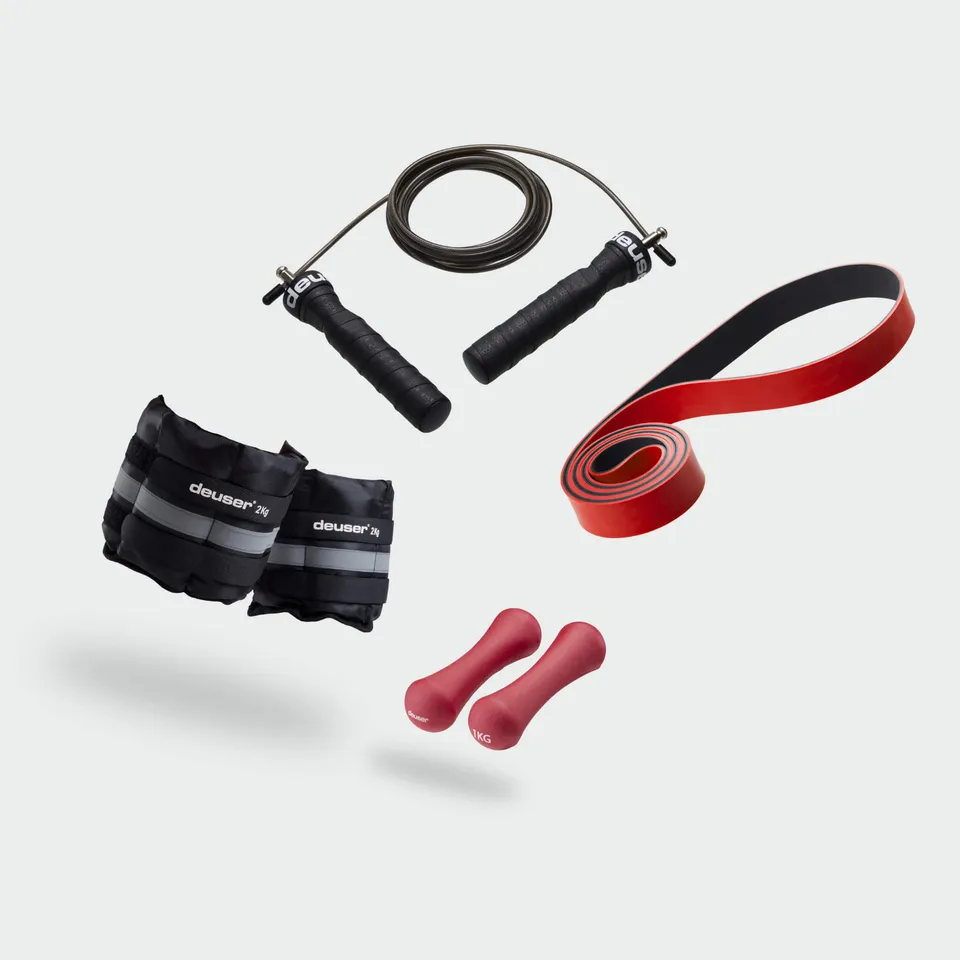 deuser-calisthenics-strength-kit-kraft-set-mit-power-speed-rope-neopren-kurzhant image 1