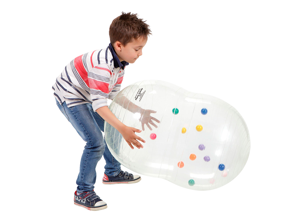gymnic-physio-activity-roll-transparente-physiotherapie-walze-mit-farbkugeln image 1