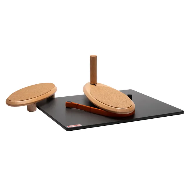 pedalo-physioflip-fu-trainer-beinachse-mit-kork-und-handgriff image 1