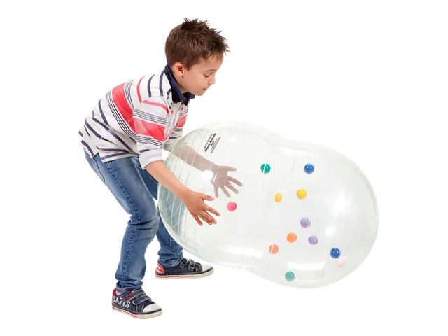 gymnic-physio-activity-roll-transparente-physiotherapie-walze-mit-farbkugeln image 1