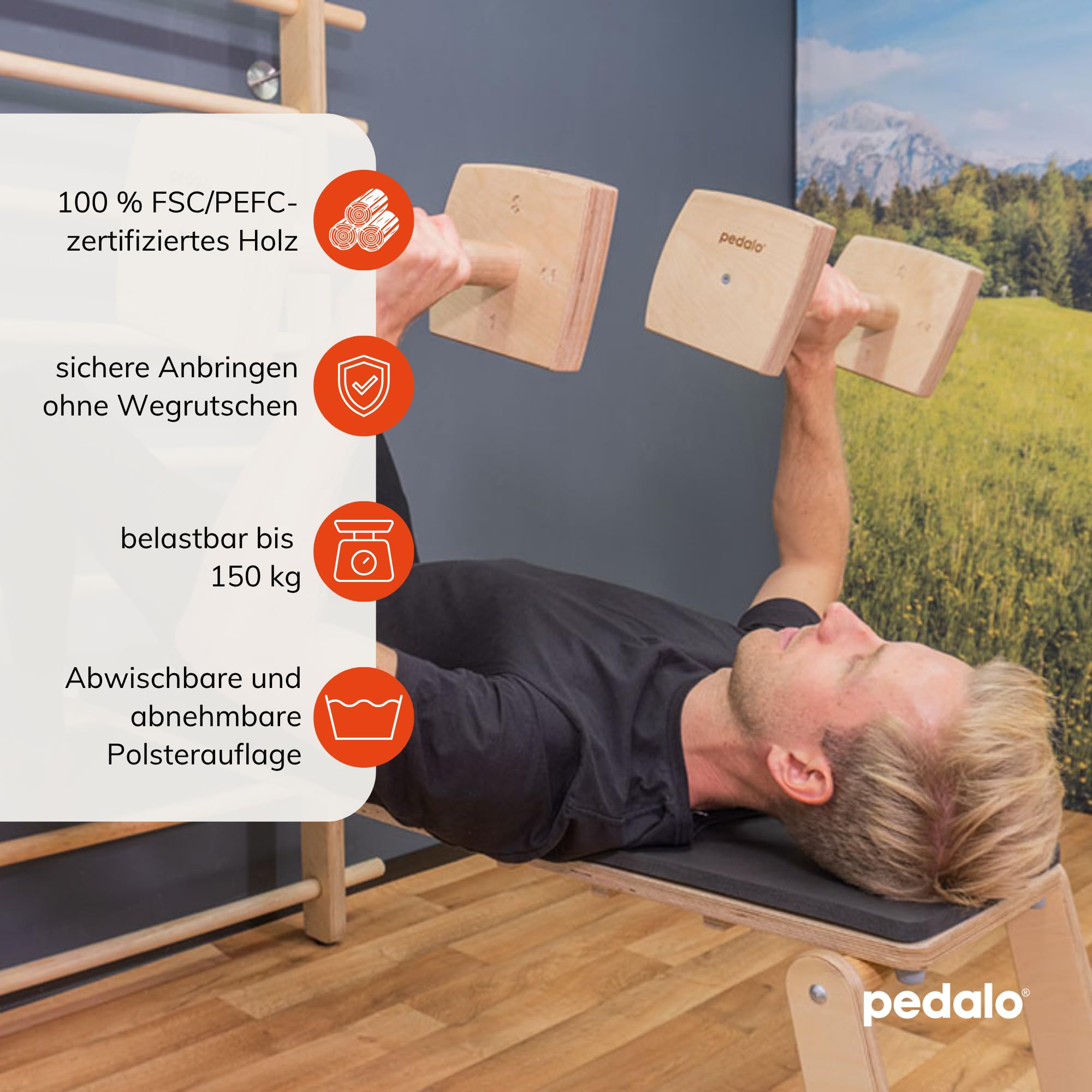 pedalo-schr-gbrett-f-r-sprossenwand-3-fach-verstellbar image 3