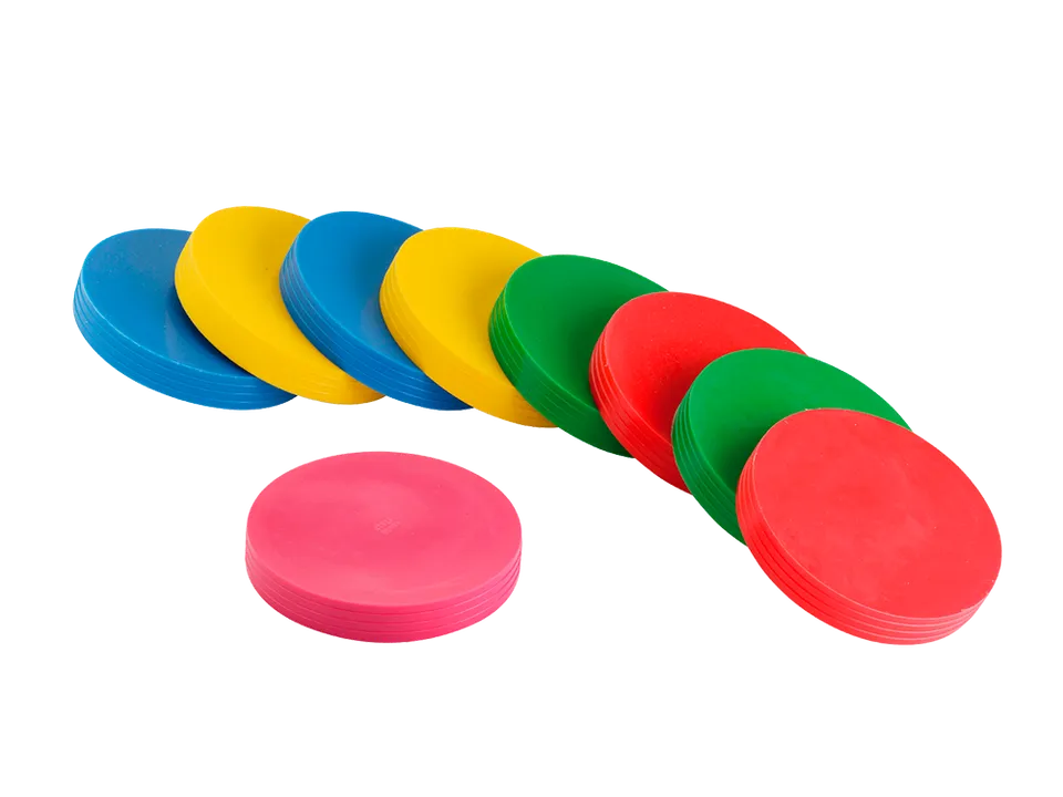 gymnic-disc-o-bocce-spiel-und-therapiescheiben-9er-set image 1