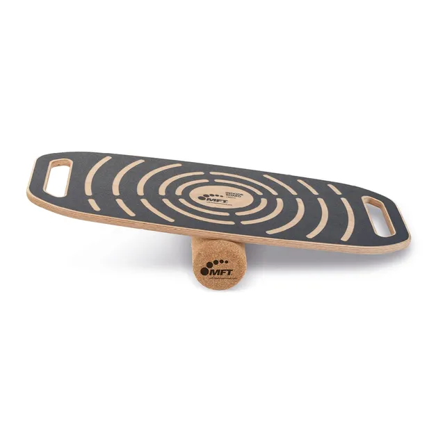mft-bodyteamwork-balance-board-indoor-freestyle-holz-mit-korkrolle image 1